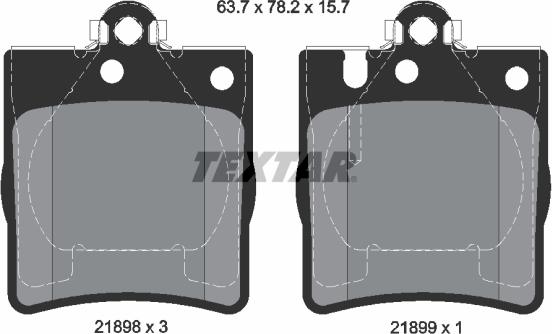 Textar 2189801 - Kit pastiglie freno, Freno a disco www.autoricambit.com