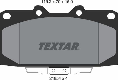 Textar 2185401 - Kit pastiglie freno, Freno a disco www.autoricambit.com