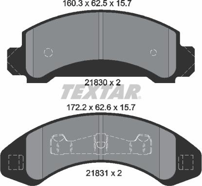 Textar 2183001 - Kit pastiglie freno, Freno a disco www.autoricambit.com