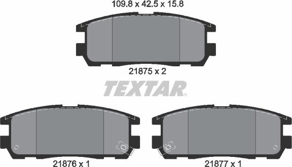 Textar 2187501 - Kit pastiglie freno, Freno a disco www.autoricambit.com