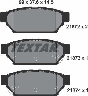 Textar 2187202 - Kit pastiglie freno, Freno a disco www.autoricambit.com