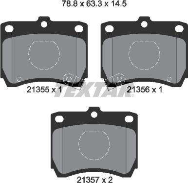 Textar 2135501 - Kit pastiglie freno, Freno a disco www.autoricambit.com