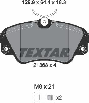 Textar 2136801 - Kit pastiglie freno, Freno a disco www.autoricambit.com