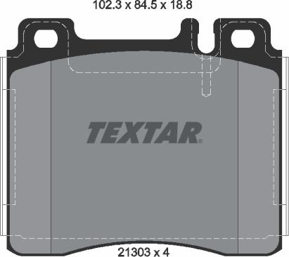 Textar 2130304 - Kit pastiglie freno, Freno a disco www.autoricambit.com