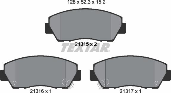 Textar 2131501 - Kit pastiglie freno, Freno a disco www.autoricambit.com