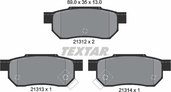 Textar 2131201 - Kit pastiglie freno, Freno a disco www.autoricambit.com