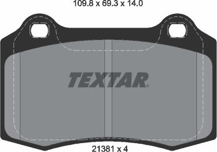 Textar 2138104 - Kit pastiglie freno, Freno a disco www.autoricambit.com