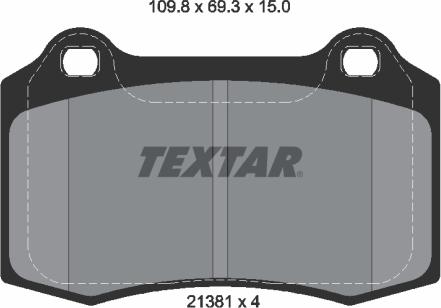 Textar 2138102 - Kit pastiglie freno, Freno a disco www.autoricambit.com