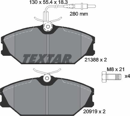 Textar 89002300 - Kit freno, Freno a disco www.autoricambit.com