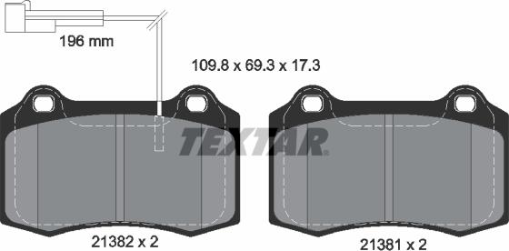 Textar 2138201 - Kit pastiglie freno, Freno a disco www.autoricambit.com