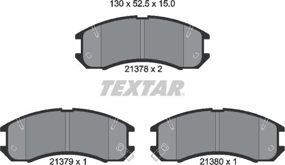 Textar 2137801 - Kit pastiglie freno, Freno a disco www.autoricambit.com