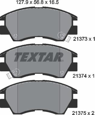 Textar 2137301 - Kit pastiglie freno, Freno a disco www.autoricambit.com