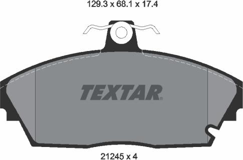 Textar 2124502 - Kit pastiglie freno, Freno a disco www.autoricambit.com