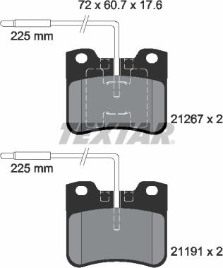 Textar 2126702 - Kit pastiglie freno, Freno a disco www.autoricambit.com