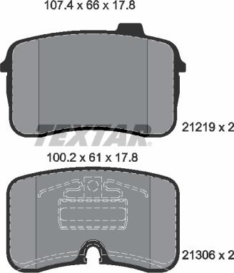 Textar 2121901 - Kit pastiglie freno, Freno a disco www.autoricambit.com