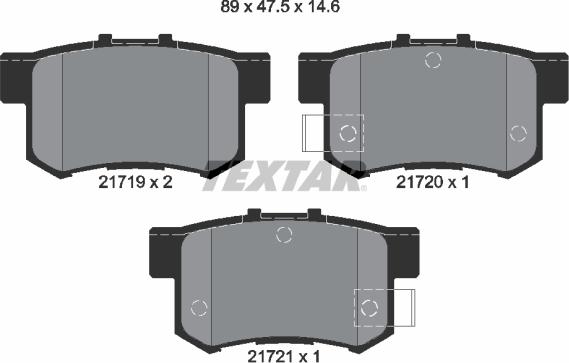 Textar 2171901 - Kit pastiglie freno, Freno a disco www.autoricambit.com