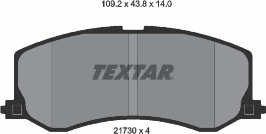 Textar 2173001 - Kit pastiglie freno, Freno a disco www.autoricambit.com