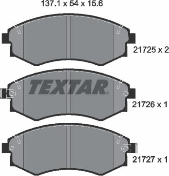 Textar 2172502 - Kit pastiglie freno, Freno a disco www.autoricambit.com