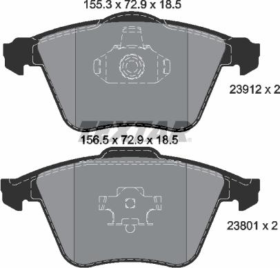 Textar 2391201 - Kit pastiglie freno, Freno a disco www.autoricambit.com