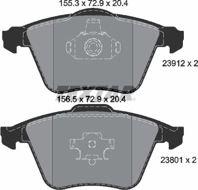 Textar 2391202 - Kit pastiglie freno, Freno a disco www.autoricambit.com