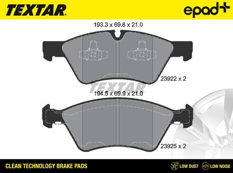 Textar 2392201CP - Kit pastiglie freno, Freno a disco www.autoricambit.com