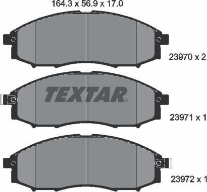 Textar 2397001 - Kit pastiglie freno, Freno a disco www.autoricambit.com