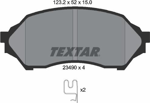 Textar 2349002 - Kit pastiglie freno, Freno a disco www.autoricambit.com