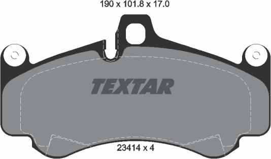 Textar 2341401 - Kit pastiglie freno, Freno a disco www.autoricambit.com