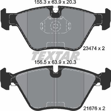 Textar 2347402 - Kit pastiglie freno, Freno a disco www.autoricambit.com