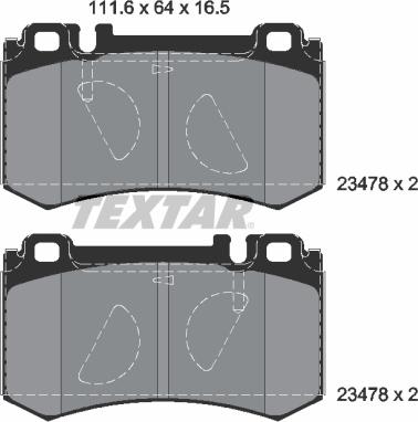 Textar 2347801 - Kit pastiglie freno, Freno a disco www.autoricambit.com