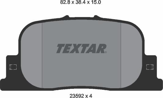 Textar 2359201 - Kit pastiglie freno, Freno a disco www.autoricambit.com