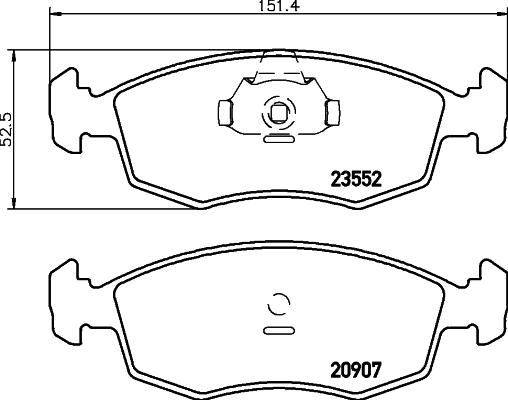 Textar 2355204 - Kit pastiglie freno, Freno a disco www.autoricambit.com