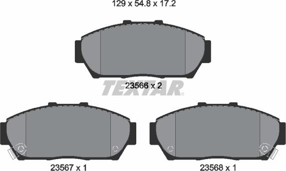 Textar 2356601 - Kit pastiglie freno, Freno a disco www.autoricambit.com