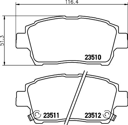 Textar 2351005 - Kit pastiglie freno, Freno a disco www.autoricambit.com