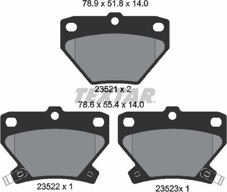 Textar 2352101 - Kit pastiglie freno, Freno a disco www.autoricambit.com