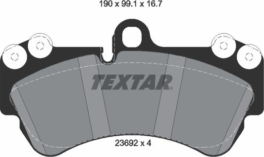 Textar 2369202 - Kit pastiglie freno, Freno a disco www.autoricambit.com