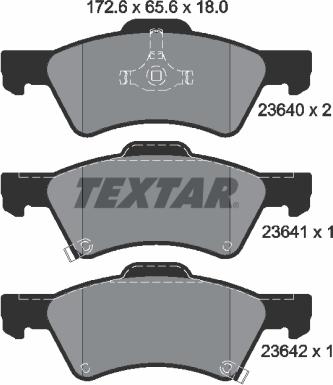 Textar 2364001 - Kit pastiglie freno, Freno a disco www.autoricambit.com