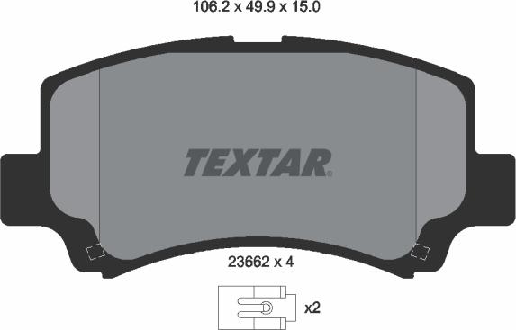 Textar 2366201 - Kit pastiglie freno, Freno a disco www.autoricambit.com