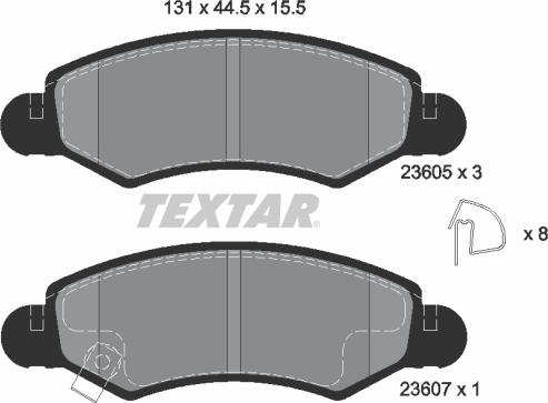 Textar 2360501 - Kit pastiglie freno, Freno a disco www.autoricambit.com