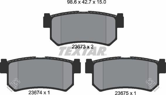 Textar 2367301 - Kit pastiglie freno, Freno a disco www.autoricambit.com