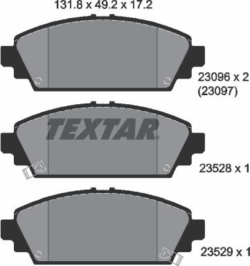 Textar 2309601 - Kit pastiglie freno, Freno a disco www.autoricambit.com