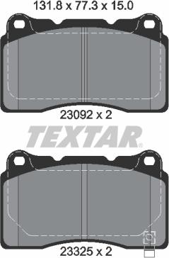 Textar 2309204 - Kit pastiglie freno, Freno a disco www.autoricambit.com