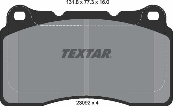 Textar 2309203 - Kit pastiglie freno, Freno a disco www.autoricambit.com