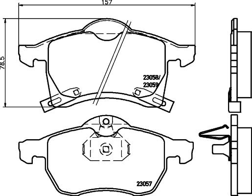 Textar 2305701 - Kit pastiglie freno, Freno a disco www.autoricambit.com