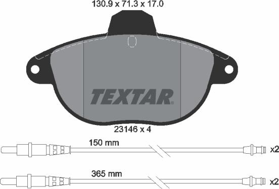 Textar 89013700 - Kit freno, Freno a disco www.autoricambit.com