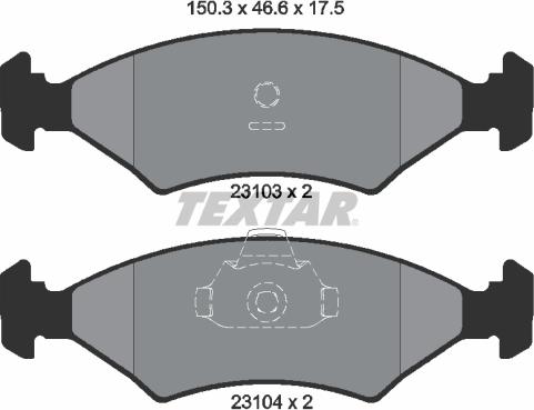 Textar 2310301 - Kit pastiglie freno, Freno a disco www.autoricambit.com