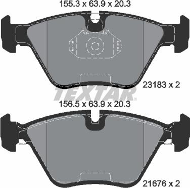 Textar 2318302 - Kit pastiglie freno, Freno a disco www.autoricambit.com