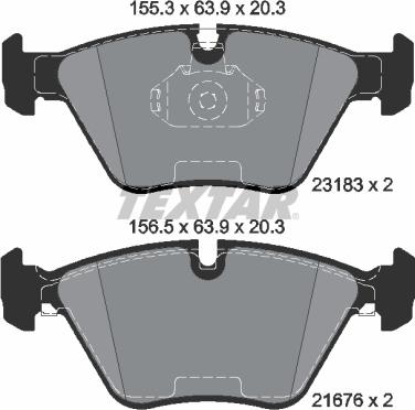 Textar 2318381 - Kit pastiglie freno, Freno a disco www.autoricambit.com