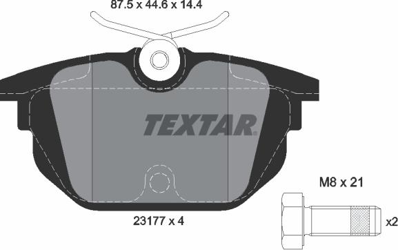 Textar 2317703 - Kit pastiglie freno, Freno a disco www.autoricambit.com