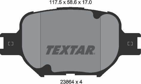 Textar 2386401 - Kit pastiglie freno, Freno a disco www.autoricambit.com